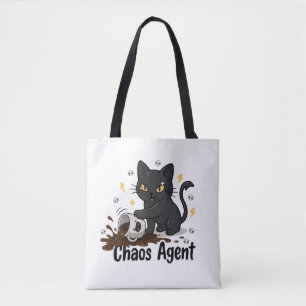 Bolso De Tela Agente del Caos Gato Negro