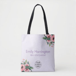 Bolso De Tela Agente Inmobiliario Rubor Flor Mauve