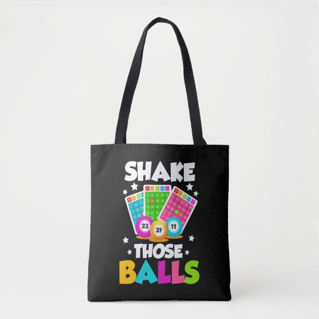 Bolso De Tela Agitar esos bolas de Bingo gracioso (Anverso)