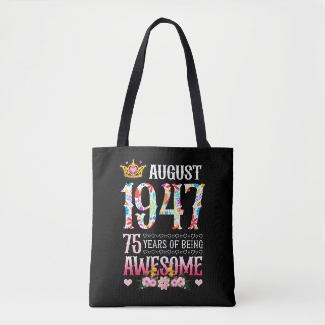 Bolso De Tela Agosto de 1947 75º cumpleaños 75 años de espléndid (Anverso)