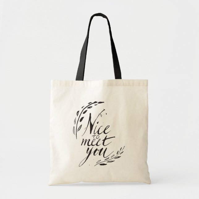 Bolso De Tela Agradable encontrarle (Frente)