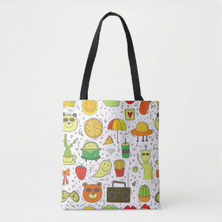 Bolso De Tela Agradable Estética De Patrón Cuto A Diario