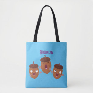 Bolso De Tela Agradables bellotas cantando personalizado para lo