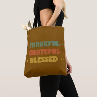 Bolso De Tela Agradecido Agradecida Bendecida Otoño