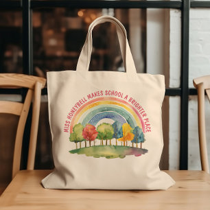 Bolso De Tela Agradecimiento a maestros Bosque del Arcoíris Luga