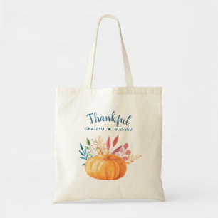 Bolso De Tela Agradecimiento bendecido con calabaza Naranja