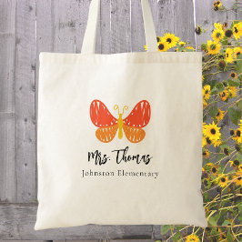 Bolso De Tela Agradecimiento del profesor a la mariposa