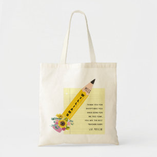 Bolso De Tela Agradecimiento del profesor Gracias