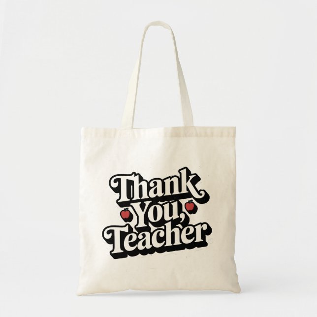 Bolso De Tela Agradecimiento del profesor Gracias (Frente)