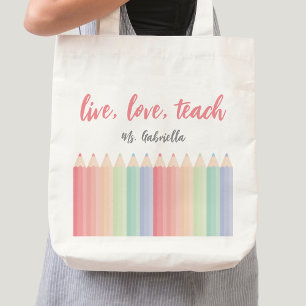 Bolso De Tela Agradecimiento Personalizado al Maestro Arcoíris C
