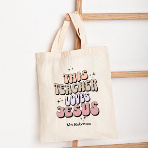 Bolso De Tela Agradecimiento retro personalizado para maestros d