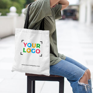 Bolso De Tela Agrega tu logotipo y sitio web Simple Promocional