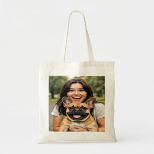 Bolso De Tela Agregar foto de Bulldog Francés Personalizar