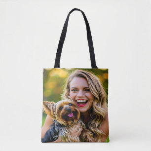 Bolso De Tela Agregar foto de Yorkshire Terrier Personalizar