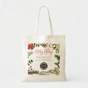 Bolso De Tela Agregar Navidades de la empresa con logotipos de e