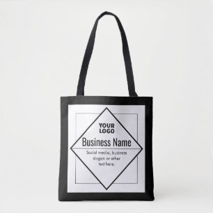 Bolso De Tela Agregar su logotipo plantilla personalizable