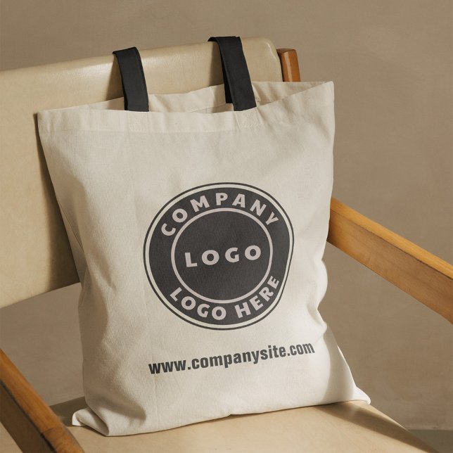 Bolso De Tela Agregar su sitio web comercial y Personalizado de  (Business Logo Brand Employees Giveaway Tote Bag)