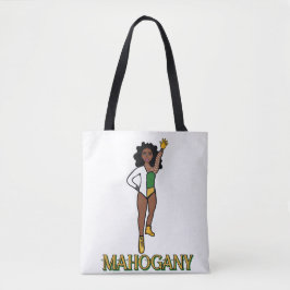 Bolso De Tela Agregar un Nombre Bailarín Verde Blanco #1