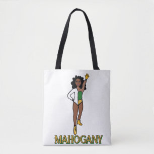 Bolso De Tela Agregar un Nombre Bailarín Verde Blanco #1