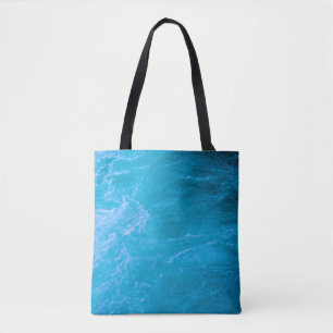Bolso De Tela Agua azul transparente
