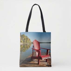 Bolso De Tela Agua   Cátedra Adirondack en el lago