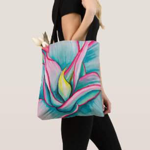 Bolso De Tela Agua de Agave suculenta arte fino