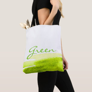 Bolso De Tela Agua de lima de hierba verde mínima