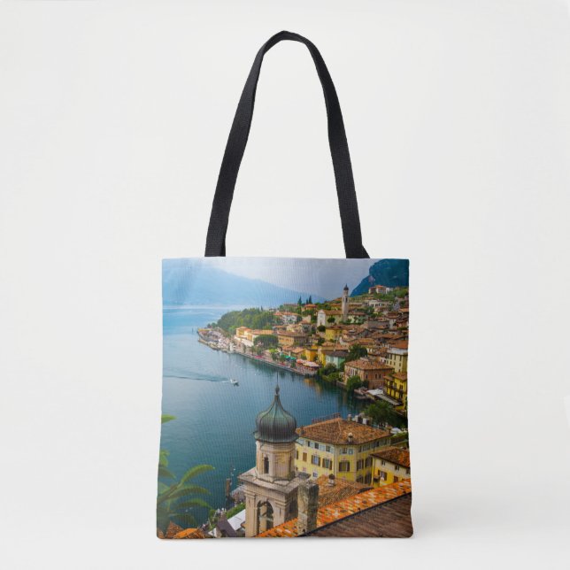 Bolso De Tela Agua | Iglesia de San Benedetto Lago de Garda, Ita (Anverso)