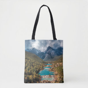 Bolso De Tela Agua Lago Blue Moon, China
