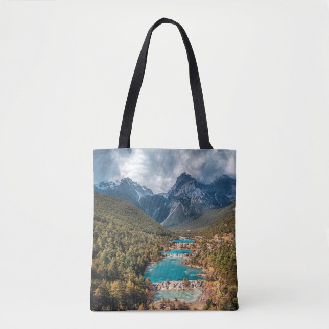 Bolso De Tela Agua | Lago Blue Moon, China (Anverso)