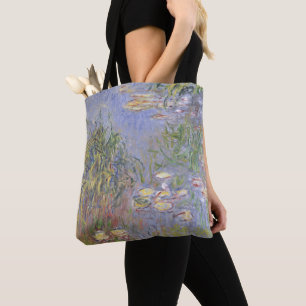 Bolso De Tela Agua-Lirios de Claude Monet el  , racimo de hierba
