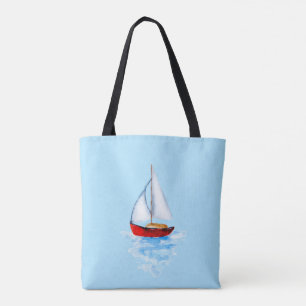 Bolso De Tela Agua marina azul