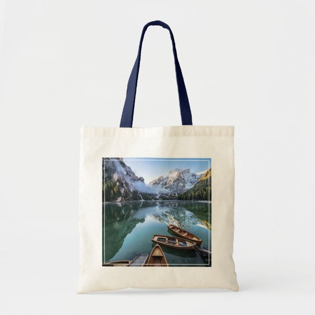 Bolso De Tela Agua | Pragser Wildsee Dolomitas Italia (Frente)