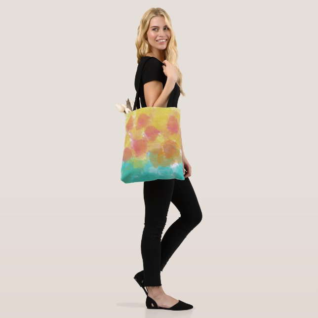 Bolso De Tela Agua rosa azul amarillo rosa (Puesto)
