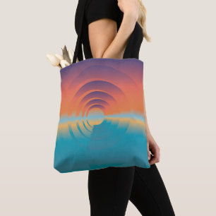 Bolso De Tela agua y horizonte