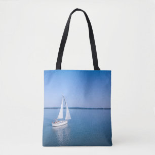 Bolso De Tela Agua Yate en el Lago Balaton en Hungría