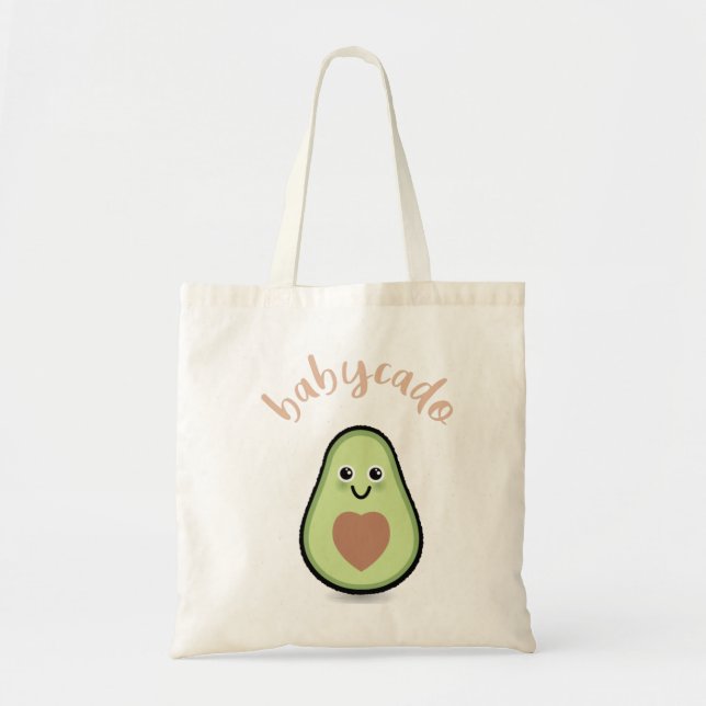 Bolso De Tela Aguacado mit Herz Babycado für ein Baby (Frente)