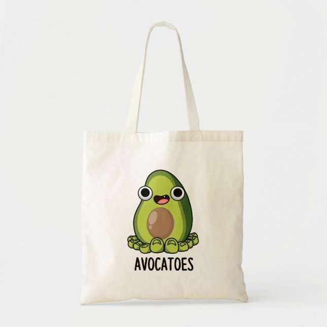 Bolso De Tela Aguacate-dedos de pie Funny Aguacate Puns (Frente)