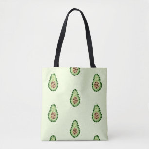 Bolso De Tela Aguacate en puntos