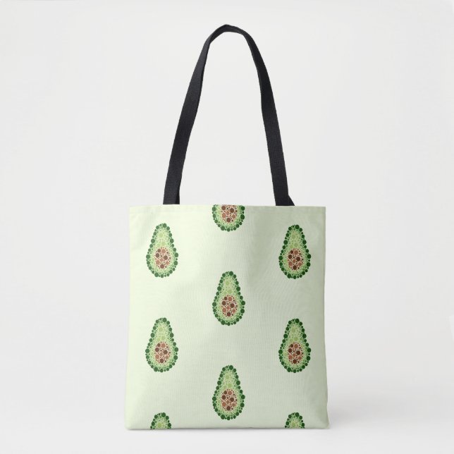 Bolso De Tela Aguacate en puntos (Anverso)