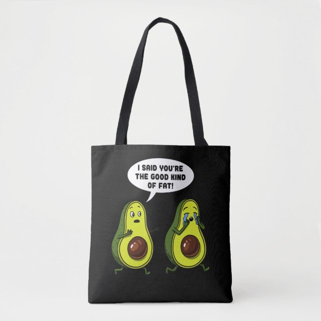 Bolso De Tela Aguacate la buena clase de chiste divertido gordo (Anverso)
