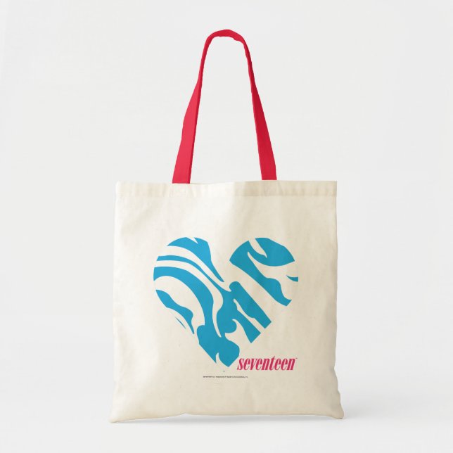 Bolso De Tela Aguamarina 2 de la cebra (Frente)