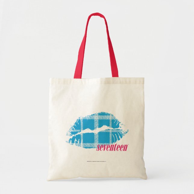 Bolso De Tela Aguamarina de la tela escocesa (Frente)