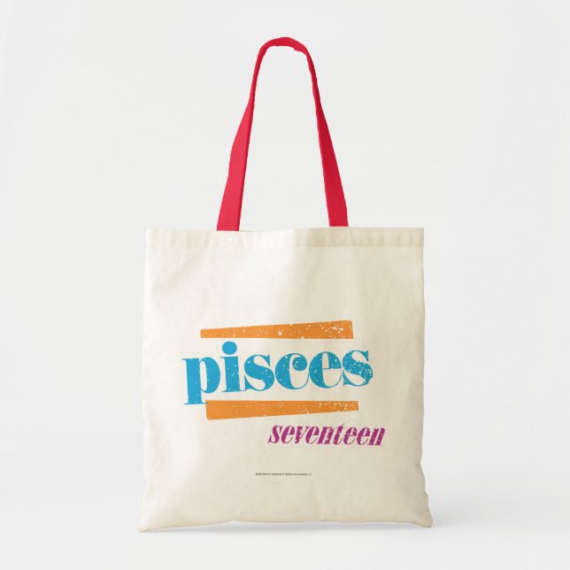 Bolso De Tela Aguamarina de Piscis (Frente)
