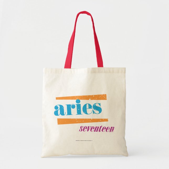 Bolso De Tela Aguamarina del aries (Frente)