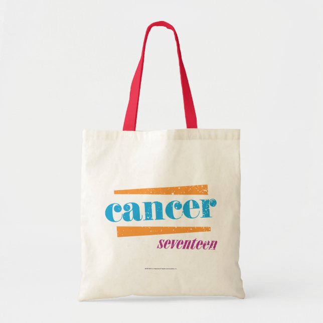 Bolso De Tela Aguamarina del cáncer (Frente)