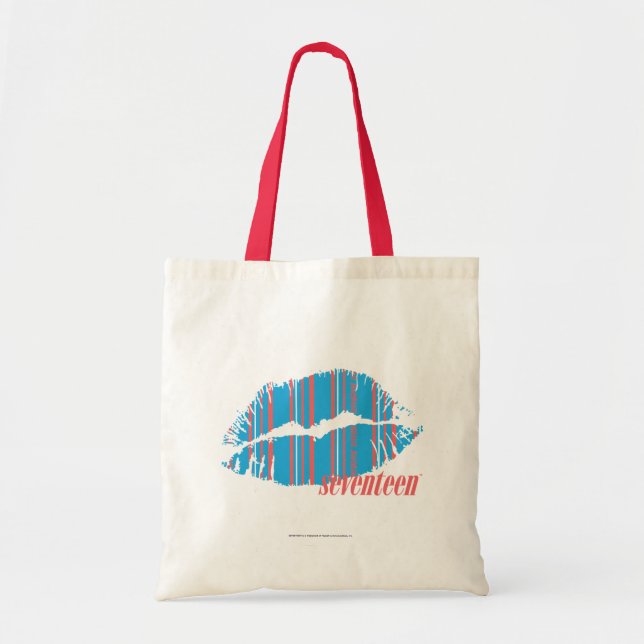 Bolso De Tela Aguamarina fina de las rayas (Frente)