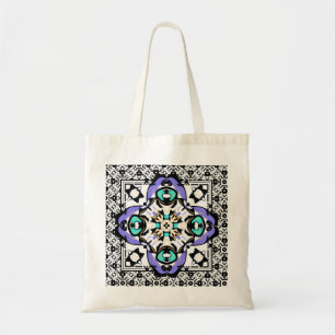 Bolso De Tela Aguamarina fresca hermosa y púrpura del diseño d
