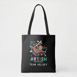 Bolso De Tela Aguarda Con Tu Conciencia De Autismo De La Lema De