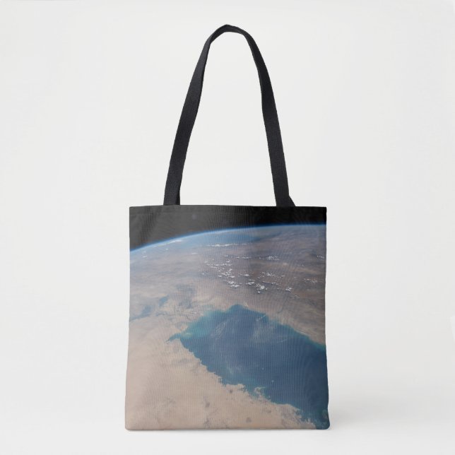 Bolso De Tela Aguas Azul Tropicales Del Golfo Pérsico. (Anverso)